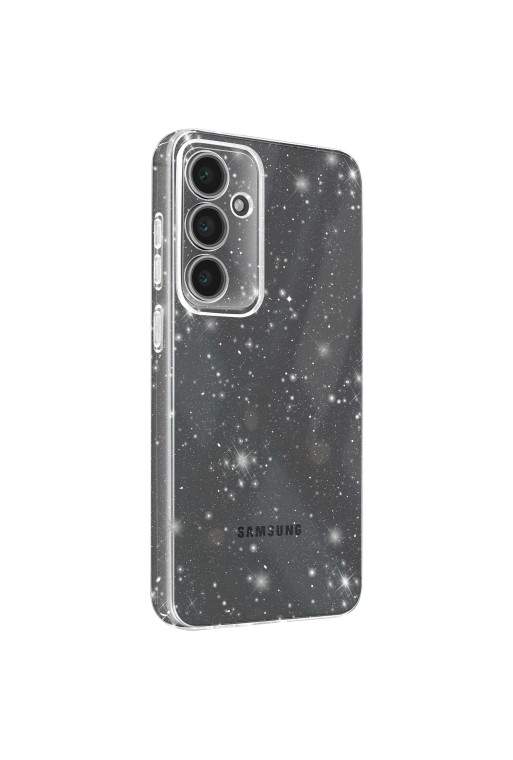 Cover con glitter per Samsung Galaxy S24 FE - silicone trasparente
