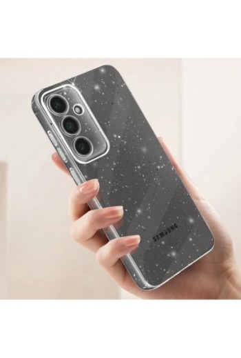 Cover con glitter per Samsung Galaxy S24 FE - silicone trasparente