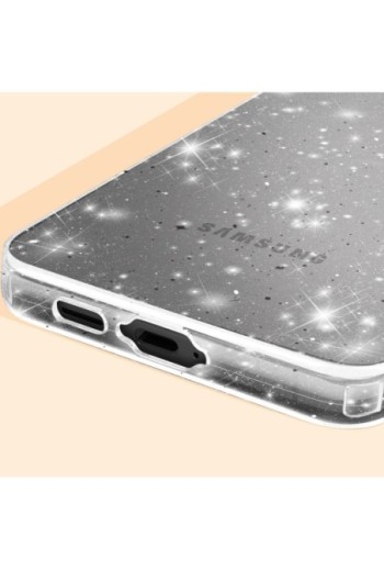 Cover con glitter per Samsung Galaxy S24 FE - silicone trasparente