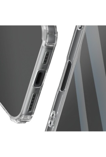 Cover anti-urto per iPhone 16 Pro Max trasparente flessibile