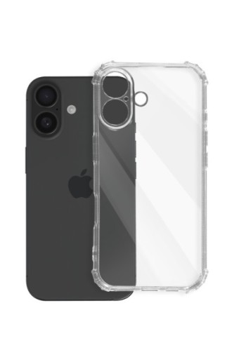 Cover anti-urto per iPhone 16 trasparente flessibile