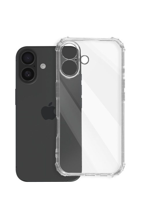 Cover anti-urto per iPhone 16 trasparente flessibile