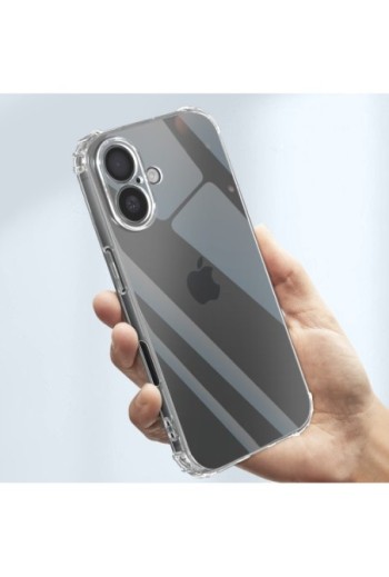 Cover anti-urto per iPhone 16 trasparente flessibile
