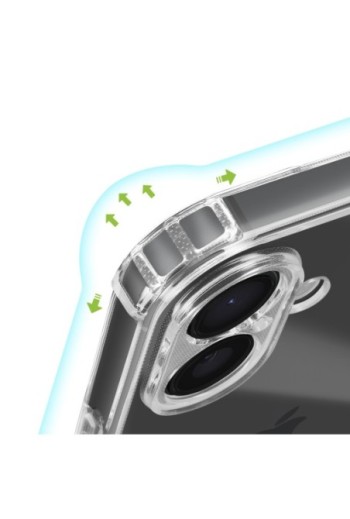 Cover anti-urto per iPhone 16 trasparente flessibile