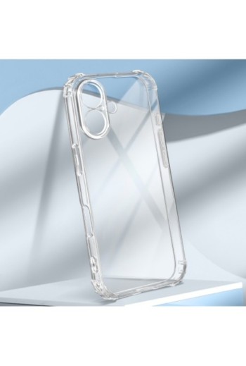Cover anti-urto per iPhone 16 trasparente flessibile