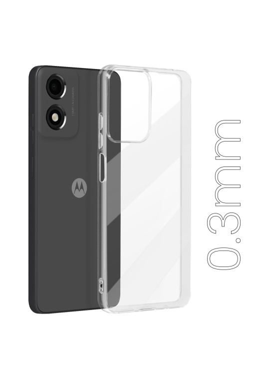 Cover per Motorola Moto E14 trasparente - ultra sottile e anti-urto da 0 3 mm