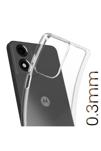 Cover per Motorola Moto E14 trasparente - ultra sottile e anti-urto da 0 3 mm