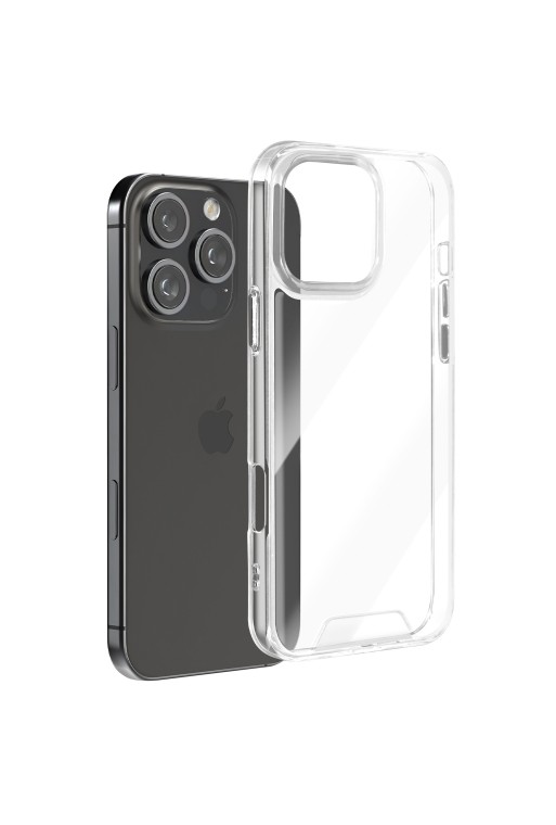 Cover anti-urto per iPhone 16 Pro angoli rinforzati trasparente