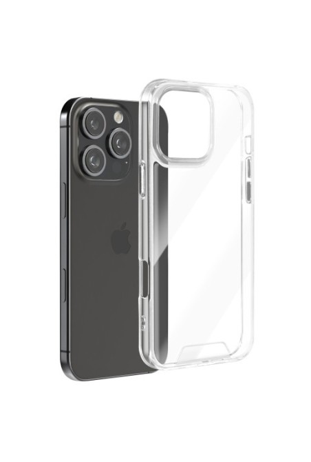 Cover anti-urto per iPhone 16 Pro angoli rinforzati trasparente