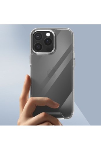 Cover anti-urto per iPhone 16 Pro angoli rinforzati trasparente