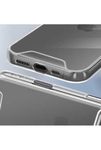 Cover anti-urto per iPhone 16 Pro angoli rinforzati trasparente