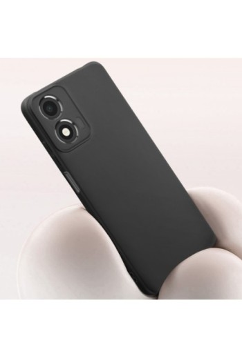 Cover per Motorola Moto E14 flessibile opaca nera