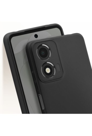 Cover per Motorola Moto E14 flessibile opaca nera