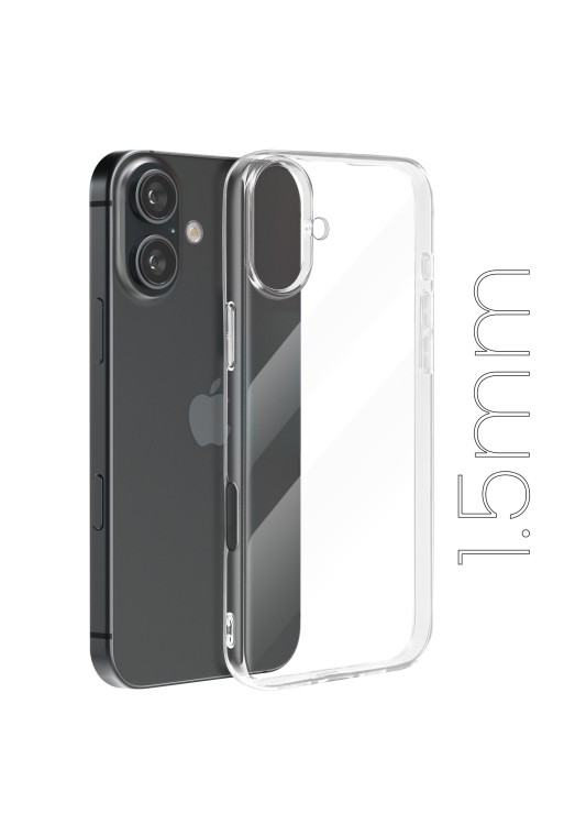 Cover per iPhone 16 trasparente - sottile 1 5 mm e anti-urto