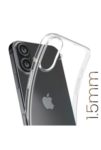 Cover per iPhone 16 trasparente - sottile 1 5 mm e anti-urto
