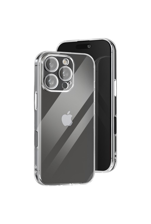 Cover per iPhone 16 Pro Max blocco fotocamera protetto - trasparente