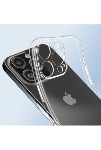 Cover per iPhone 16 Pro Max blocco fotocamera protetto - trasparente