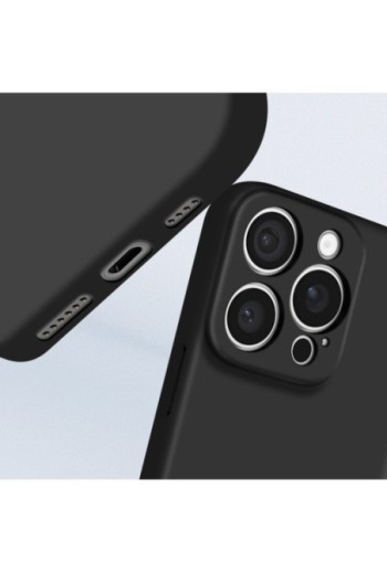 Cover per iPhone 16 Pro soft-touch flessibile - nera