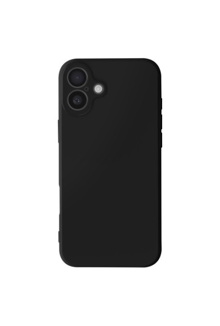 Cover per iPhone 16 soft-touch flessibile - nera
