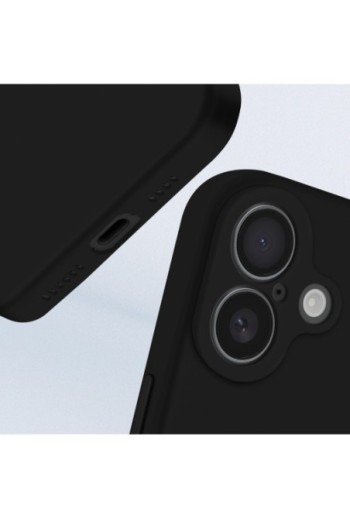 Cover per iPhone 16 soft-touch flessibile - nera