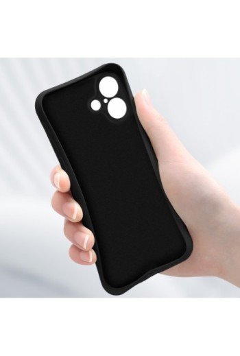 Cover per iPhone 16 soft-touch flessibile - nera