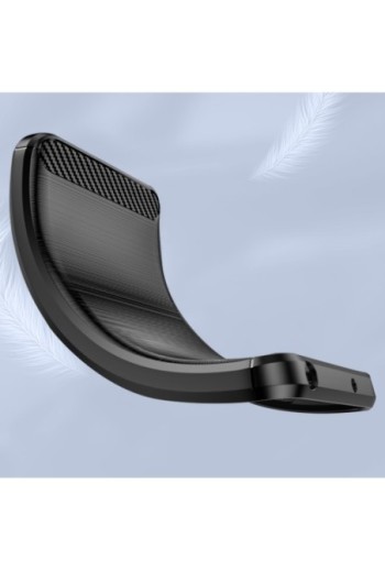 Cover per iPhone 16 antiurto - design carbonio spazzolato nera