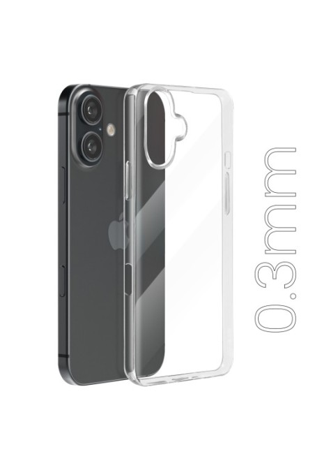 Cover per iPhone 16 trasparente - ultra sottile e anti-urto da 0 3 mm