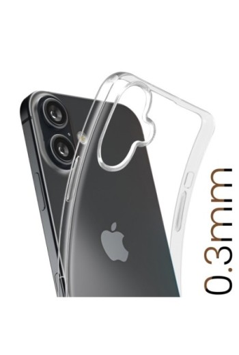 Cover per iPhone 16 trasparente - ultra sottile e anti-urto da 0 3 mm
