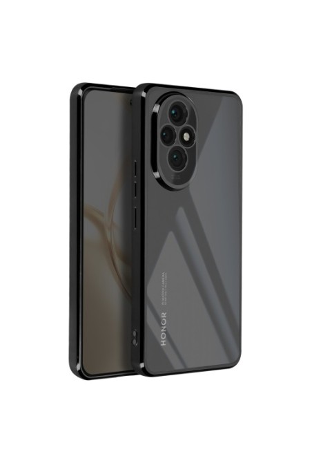 Cover per Honor 200 trasparente bordo nero cromato