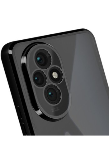 Cover per Honor 200 trasparente bordo nero cromato