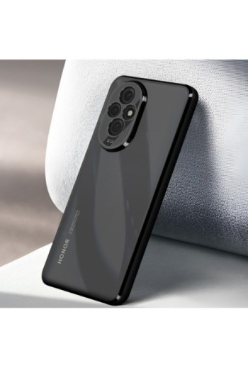 Cover per Honor 200 trasparente bordo nero cromato