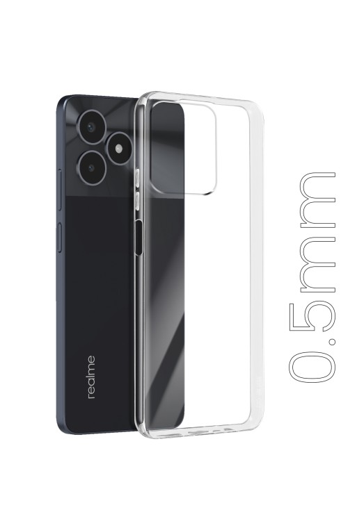 Cover per Realme Note 50 trasparente - silicone sottile 0 5 mm