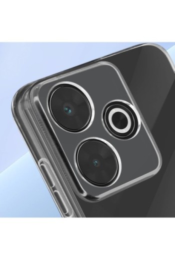Cover in silicone per Xiaomi Redmi 13 fotocamera protetta - trasparente