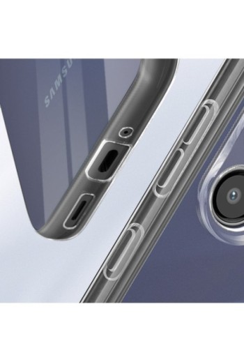Cover in silicone per Samsung Galaxy M55 fotocamera protetta - trasparente