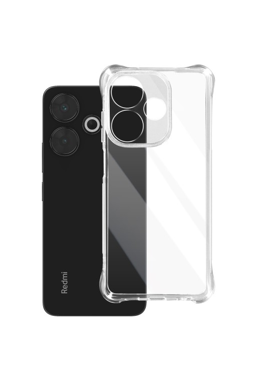 Cover anti-urto per Xiaomi Redmi 13 bumper flessibile - angoli rinforzati trasparente