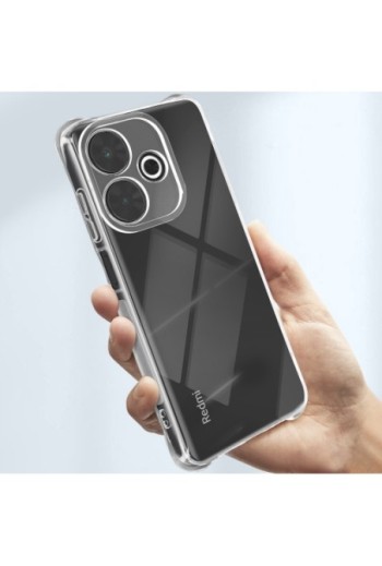 Cover anti-urto per Xiaomi Redmi 13 bumper flessibile - angoli rinforzati trasparente