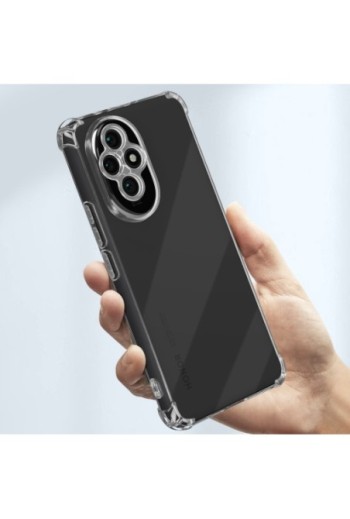 Cover anti-urto per Honor 200 bumper flessibile - angoli rinforzati trasparente