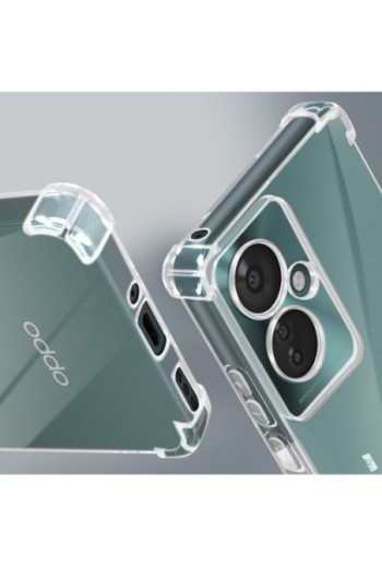Cover per Oppo Reno 11F anti-urto flessibile - trasparente