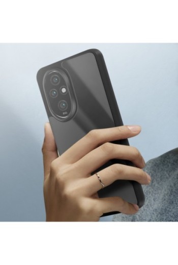 Cover trasparente per Honor 200 Pro - bordo silicone nero