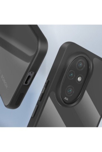 Cover trasparente per Honor 200 Pro - bordo silicone nero