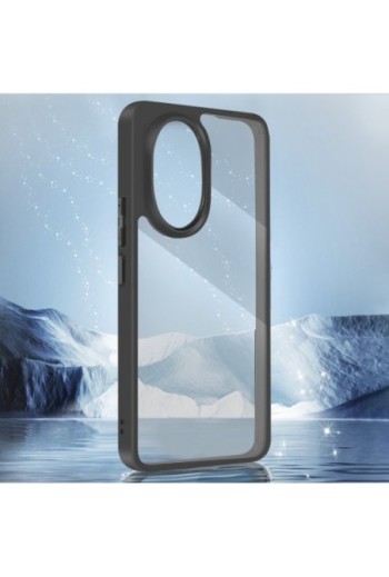 Cover trasparente per Honor 200 Pro - bordo silicone nero