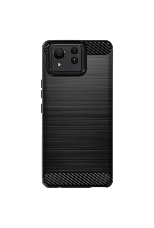 Cover effetto carbonio per Asus Zenfone 11 Ultra flessibile - design spazzolato nera