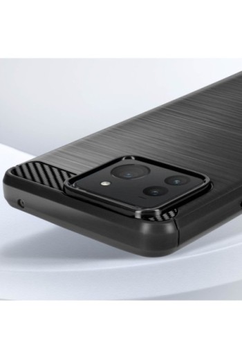 Cover effetto carbonio per Asus Zenfone 11 Ultra flessibile - design spazzolato nera