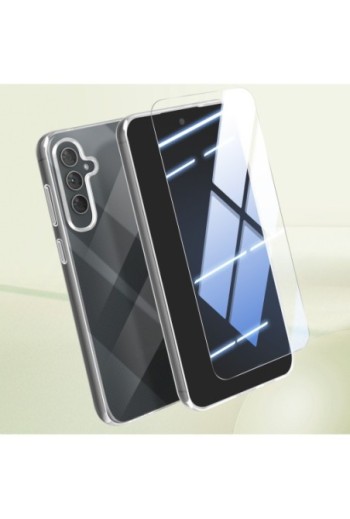 Cover per Samsung Galaxy A54 5G + vetro temperato trasparente - protezione completa Mayaxess