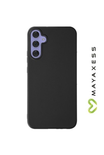 Cover in silicone per Samsung Galaxy A54 Mayaxess protezione flessibile - nera