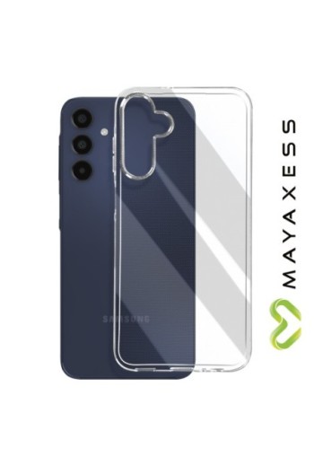 Cover in silicone per Samsung Galaxy A15 protezione flessibile Mayaxess - trasparente