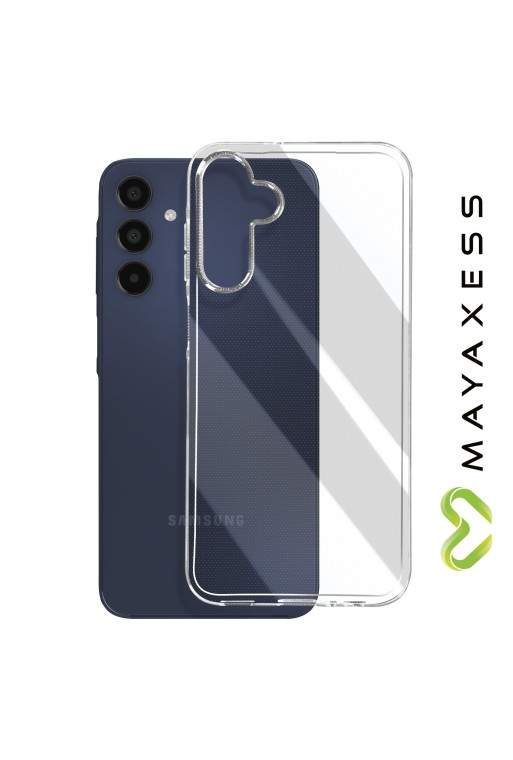 Cover in silicone per Samsung Galaxy A15 protezione flessibile Mayaxess - trasparente