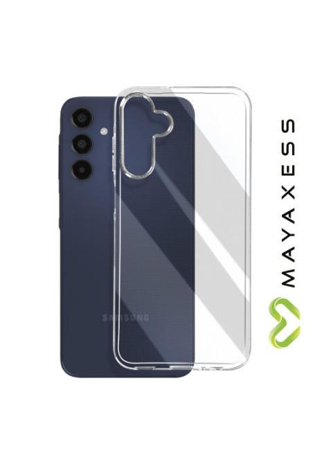 Cover in silicone per Samsung Galaxy A15 protezione flessibile Mayaxess - trasparente