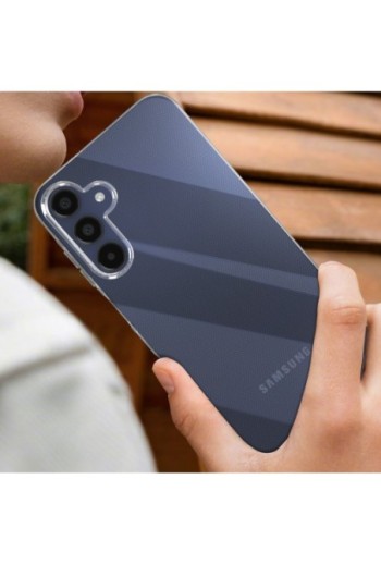 Cover in silicone per Samsung Galaxy A15 protezione flessibile Mayaxess - trasparente