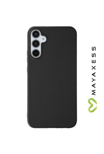 Cover in silicone per Samsung Galaxy A55 Mayaxess protezione flessibile - nera